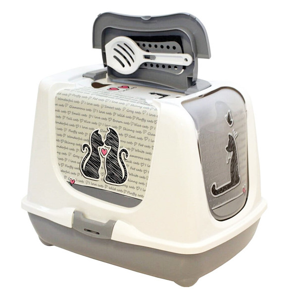 Moderna Trendy Cat Cats in Love МОДЕРНА ЗАКОХАНІ КОТИ закритий туалет для котів Київ - фото 1