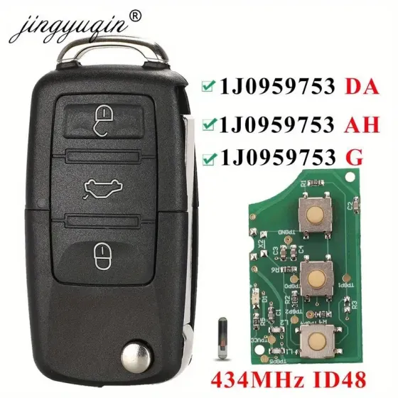 Ключ зажигания Volkswagen, Skoda с чипом ID48 1K0959753G, 3 кнопки, автоключ Киев