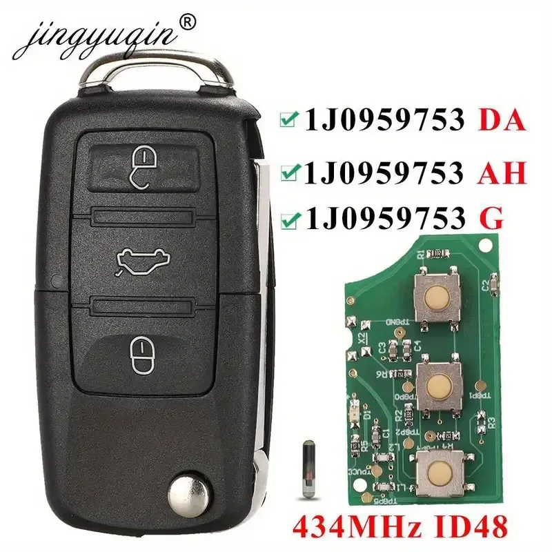 Ключ зажигания Volkswagen, Skoda с чипом ID48 1K0959753G, 3 кнопки, автоключ Киев - изображение 5