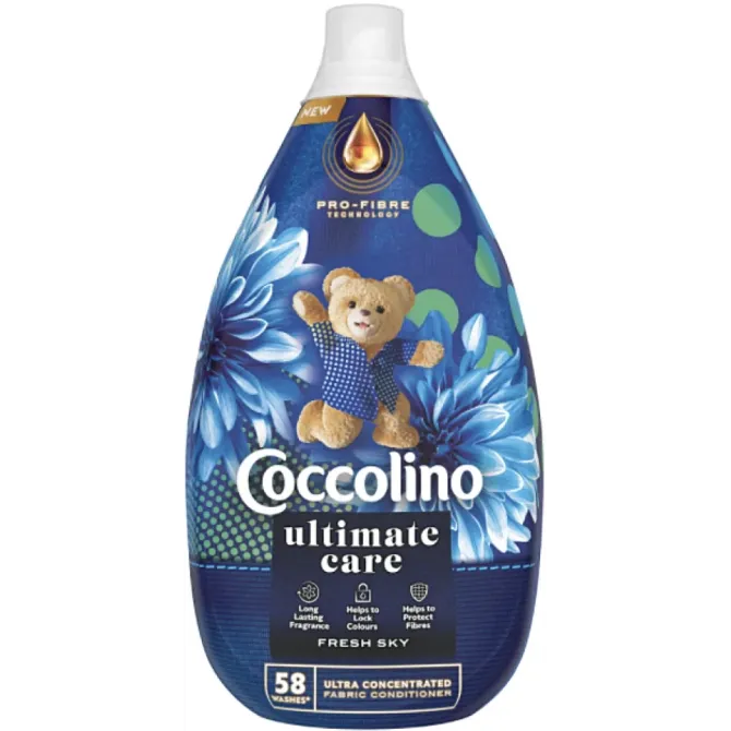 Кондиционер-ополаскиватель Coccolino Ultimate care Fresh Sky 870 мл. (58 стирок) Львов - изображение 1