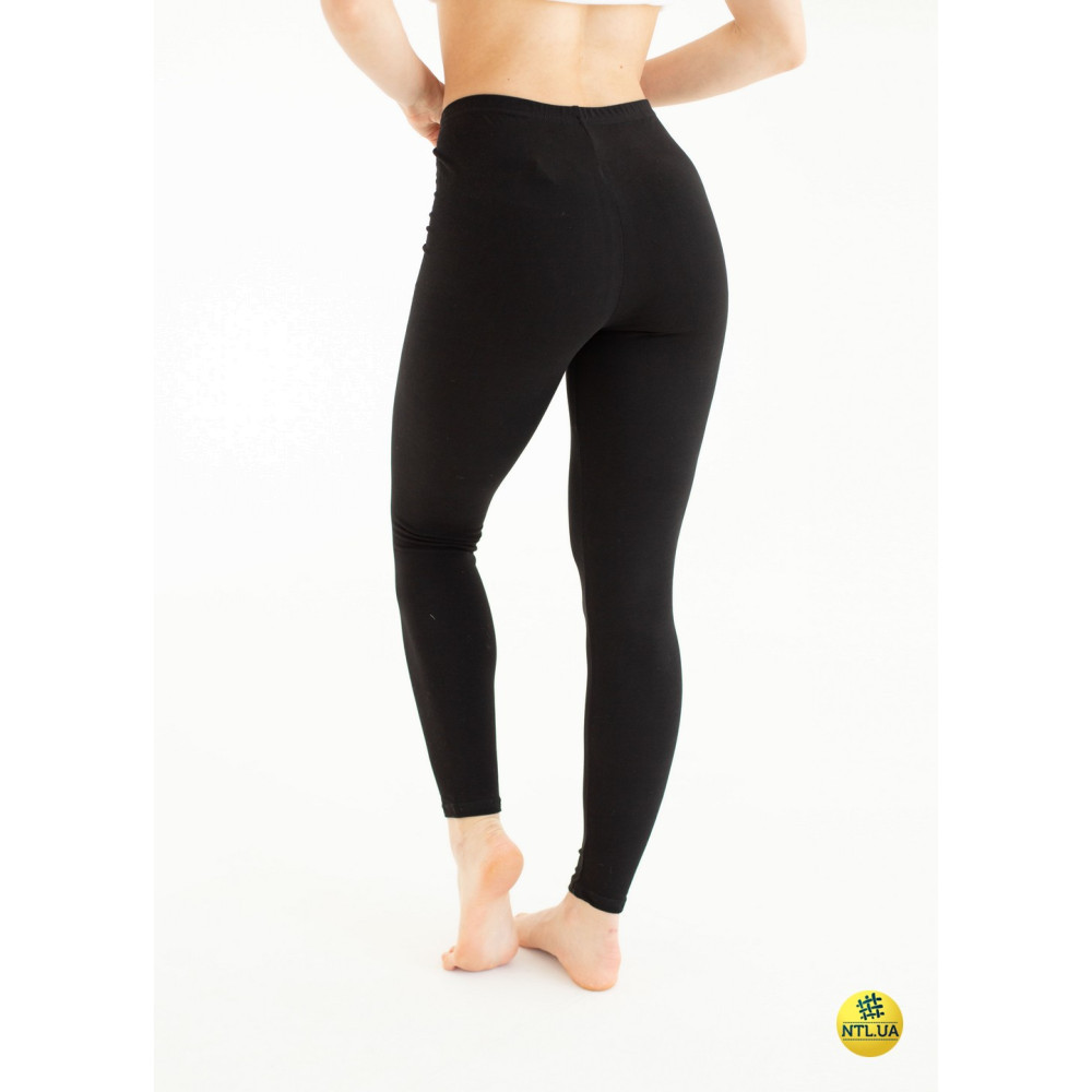 Лосини жіночі з бавовни Наталюкс 47-2507 XS, S, M, L, XL, XXL, Чорний Київ - фото 2