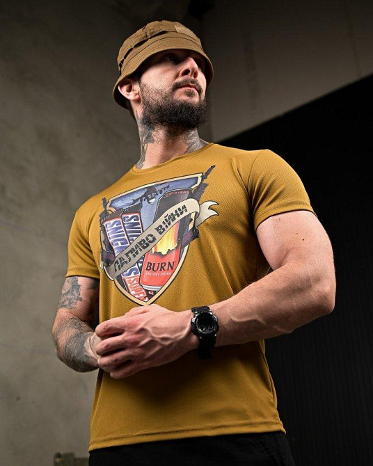 Тактическая потоотводящая футболка Паливо coyot ПП7723 Одесса - изображение 4