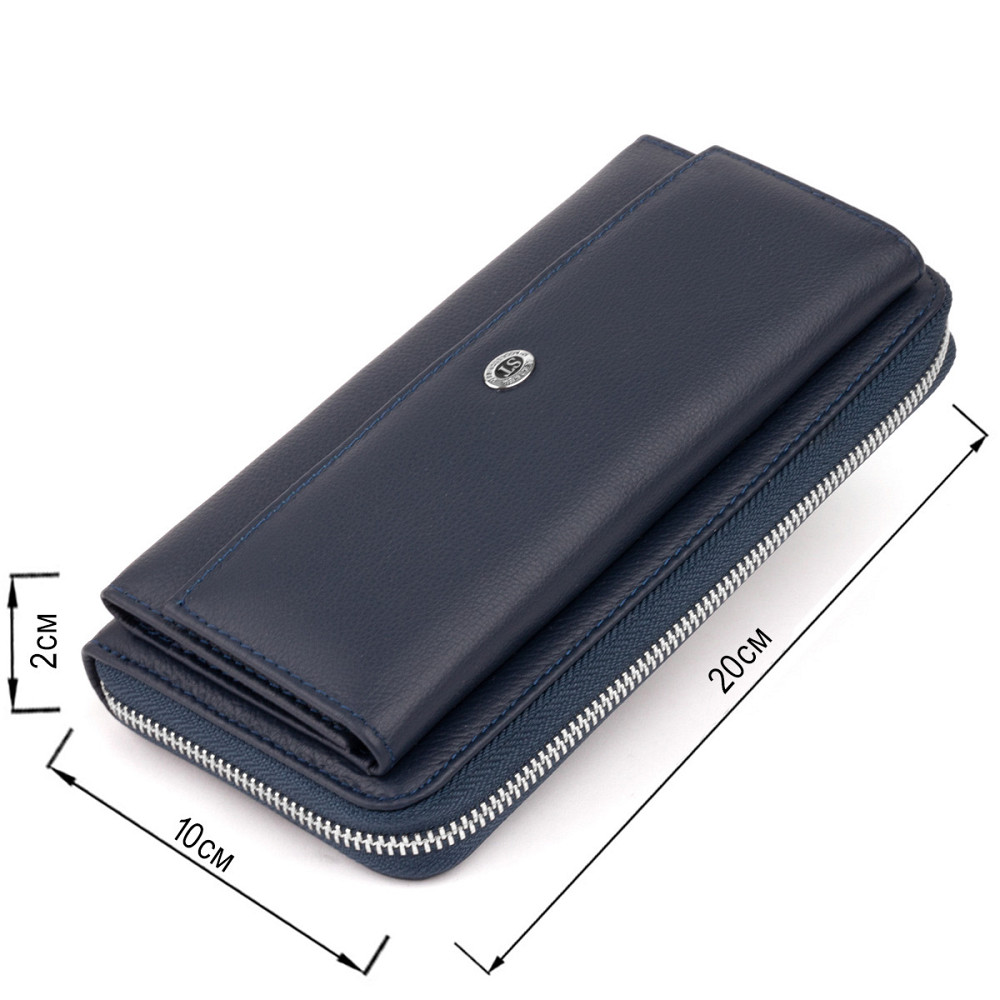 Гаманець універсальний жіночий ST Leather 19296 Темно-синій Київ - фото 3