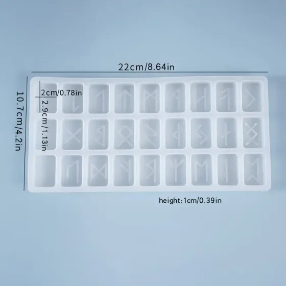 Силиконовая форма для рун – 24 символа, для эпоксидной смолы Киев