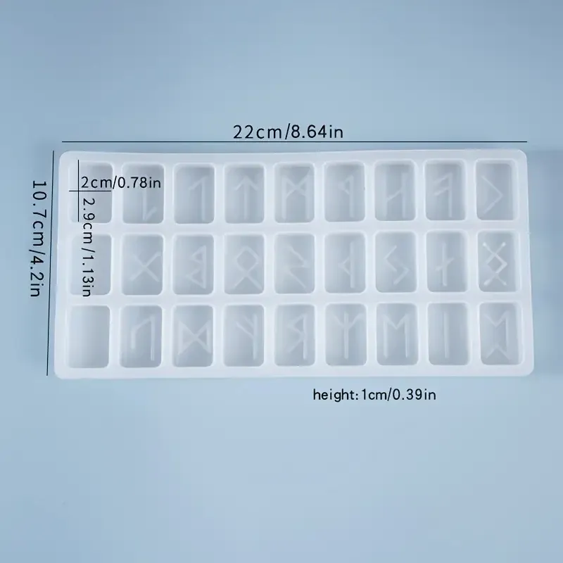 Силиконовая форма для рун – 24 символа, для эпоксидной смолы Киев - изображение 4