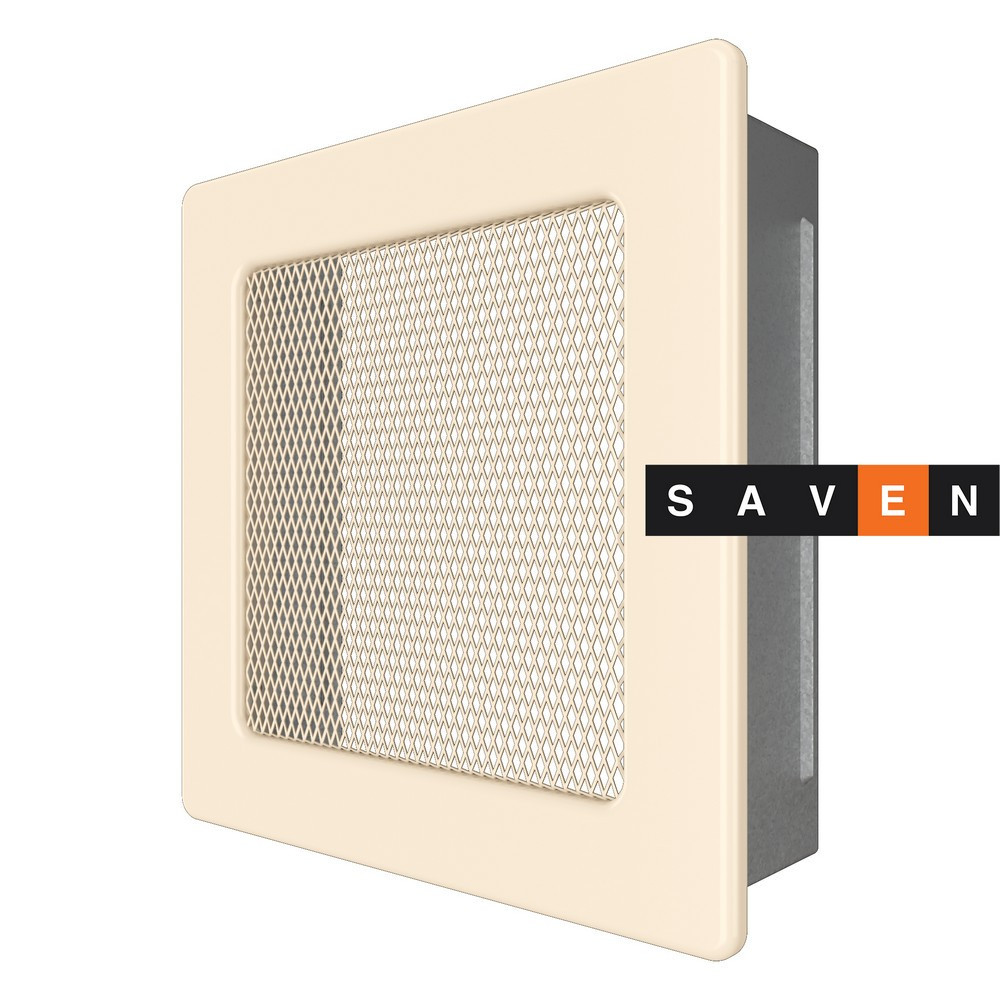 Вентиляційна решітка для каміна SAVEN 17х17 кремова Львів - фото 2