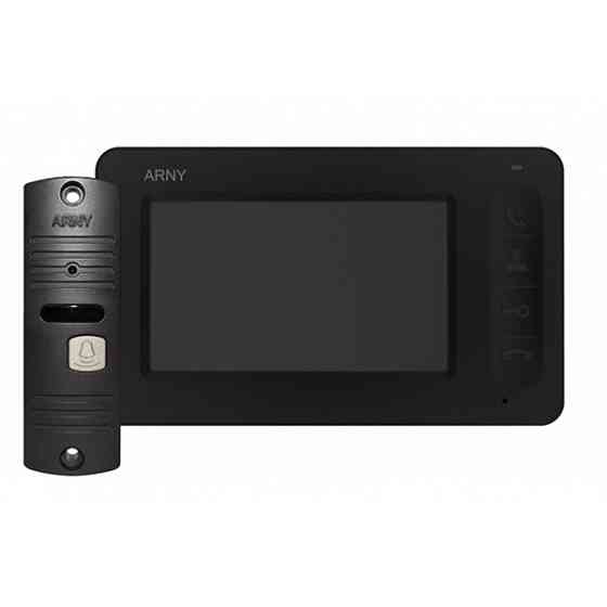 Комплект відеодомофона Arny AVD-4005 (чорний/коричневий) Київ