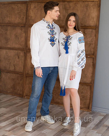 Чоловіча вишиванка домотканне полотно Доля Кривий Ріг - фото 2