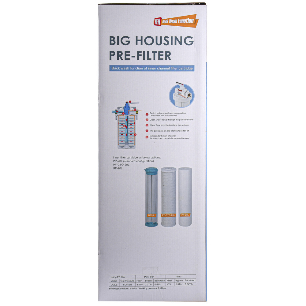 Фільтр-колба + ПП картридж Big Blue 20|, 1" NEW (функція зворотного промивання) Київ - фото 2