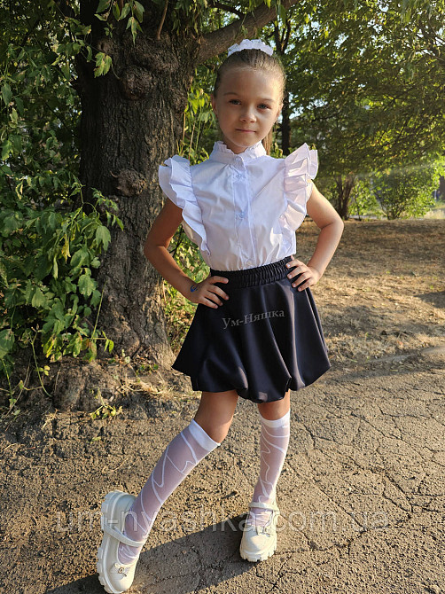 Комплект школьной формы блузка короткий рукав и юбочка бабл 116-134 Кривой Рог - изображение 3