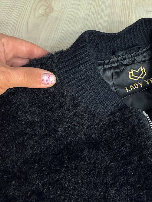 Шуба женская Lady Yep 10016 мех тедди бомбер короткая оверсайз черная, черный, 44 Киев - изображение 12