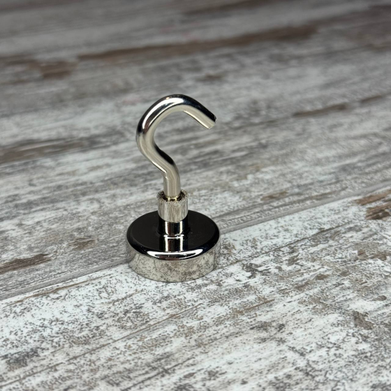 Неодимовый магнит с крючком N52, 25х7мм мощный и компактный инструмент для надежного удержания предметов Киев