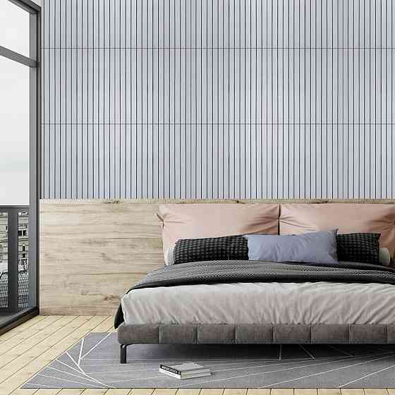 Покрытие настенное виниловое 3D рейки 600х600х2,8мм Белый графит SW-00002193 Днепр