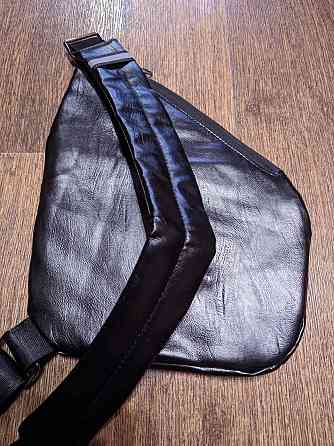 Чоловіча сумка через плечі. Чорна. Кожзам. Київ