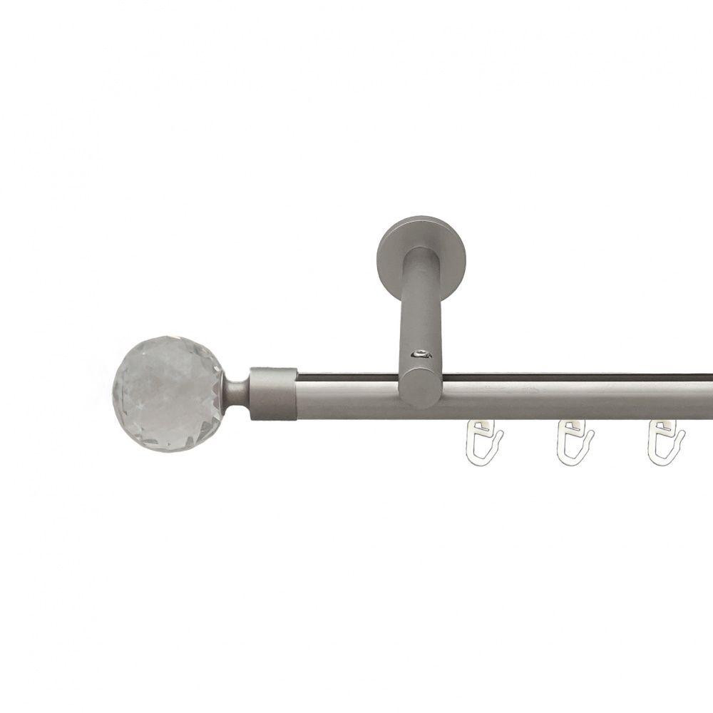 Карниз Orvit Люміера металевий однорядний циліндр на профіль (16 см) профільна труба  Сатин 19 мм 200 см (00-00015146) Львів - фото 1