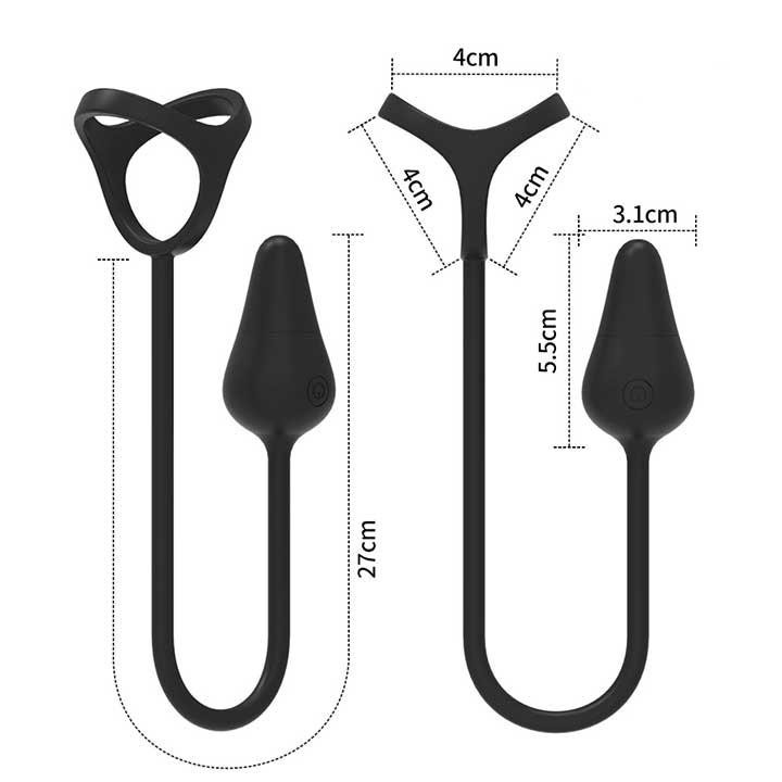 Вібро масажер простати Funtasmo з ерекційним кільцем і пультом Д/К Вінниця - фото 4