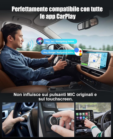Бездротовий адаптер Robofun Carplay, Bluetooth 5.4, Бездротовий автомобільний Carplay, Без затримки, Стабільне з'єднання Київ