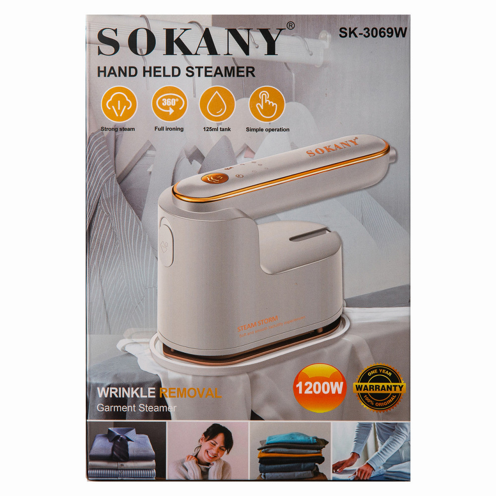 Відпарювач Sokany Ручний 1200 Вт білий SK-3069W Київ - фото 20