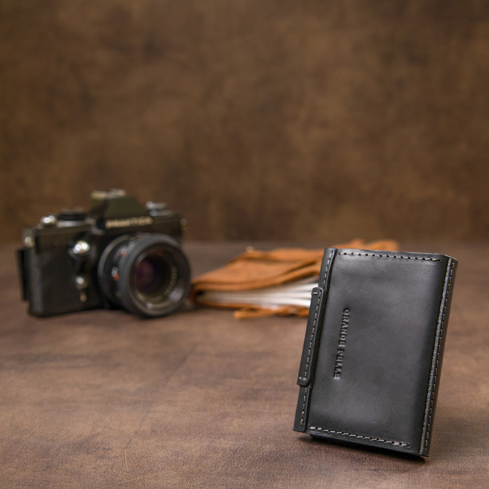 Кожаная визитница GRANDE PELLE 11496 Черный Киев - изображение 3