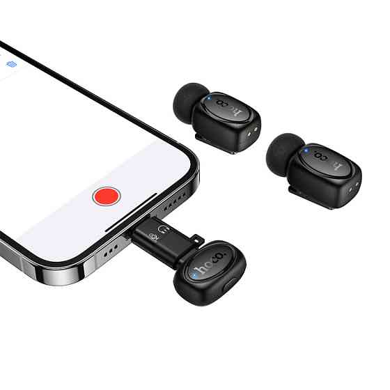 Бездротова мікрофонна система HOCO L19 Graceful wireless microphone(iP/Type-C) Black Київ