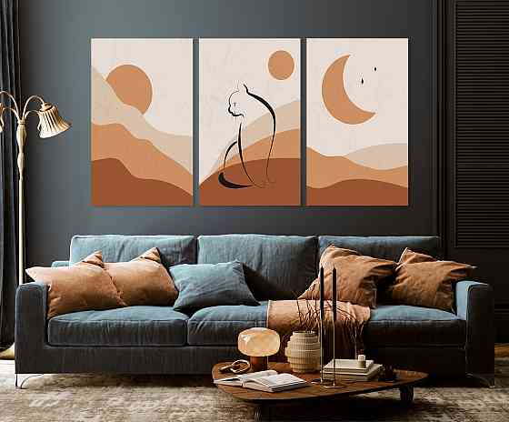 Модульна картина у вітальню/ спальню   Котик    ART-195_3A 100х150 см Київ