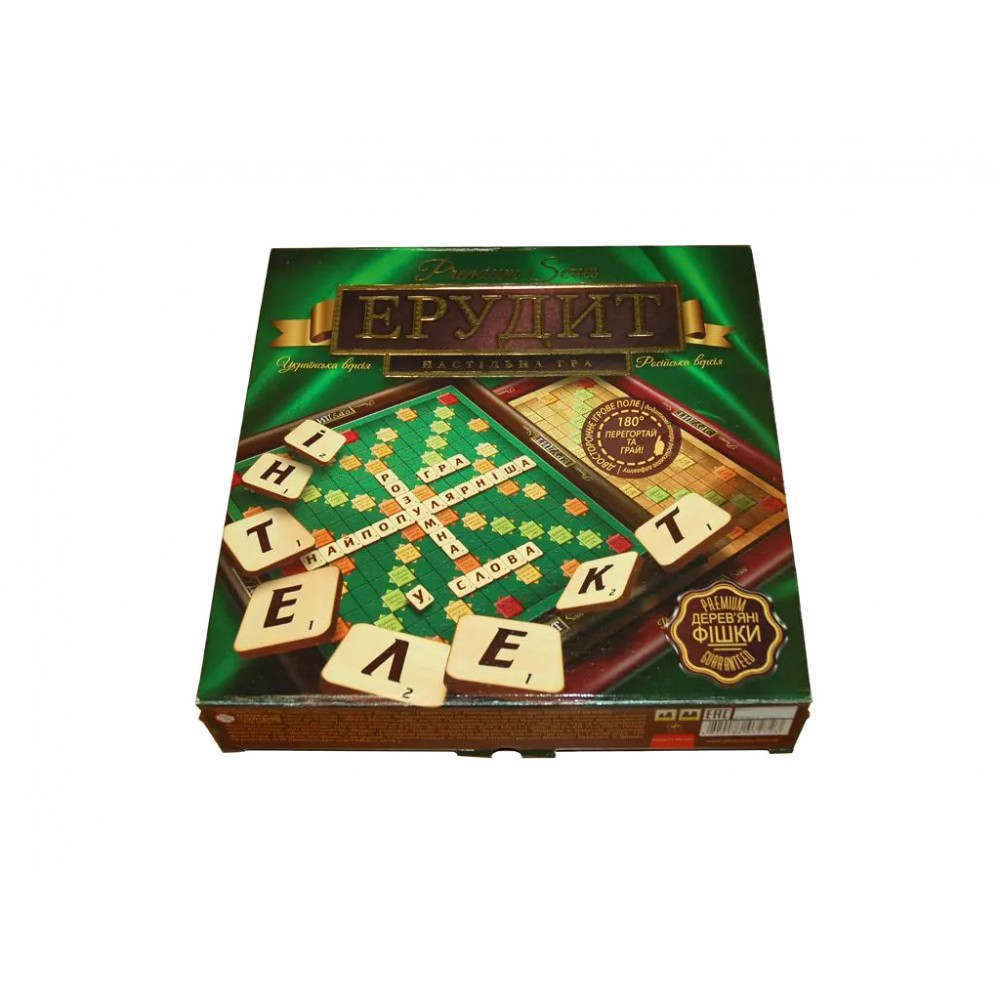 Настольная игра Эрудит 2в1 РУС+УКР, 110 деревянных фишек, Scrabble для всей семьи Киев - изображение 4
