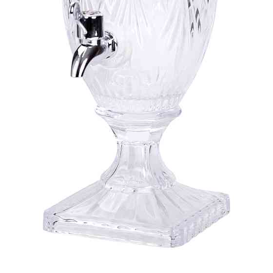 Скляна лимонадниця з краном на ніжці, 2 л Київ