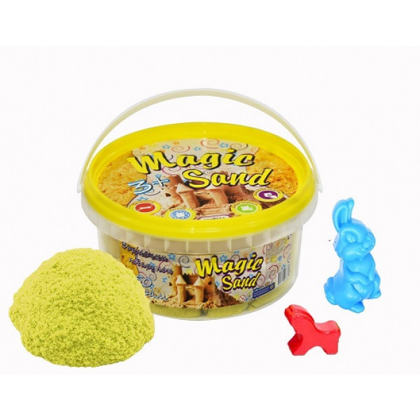 Magic sand жовтого кольору, у відрі 0,350 кг, шт Киев - изображение 1