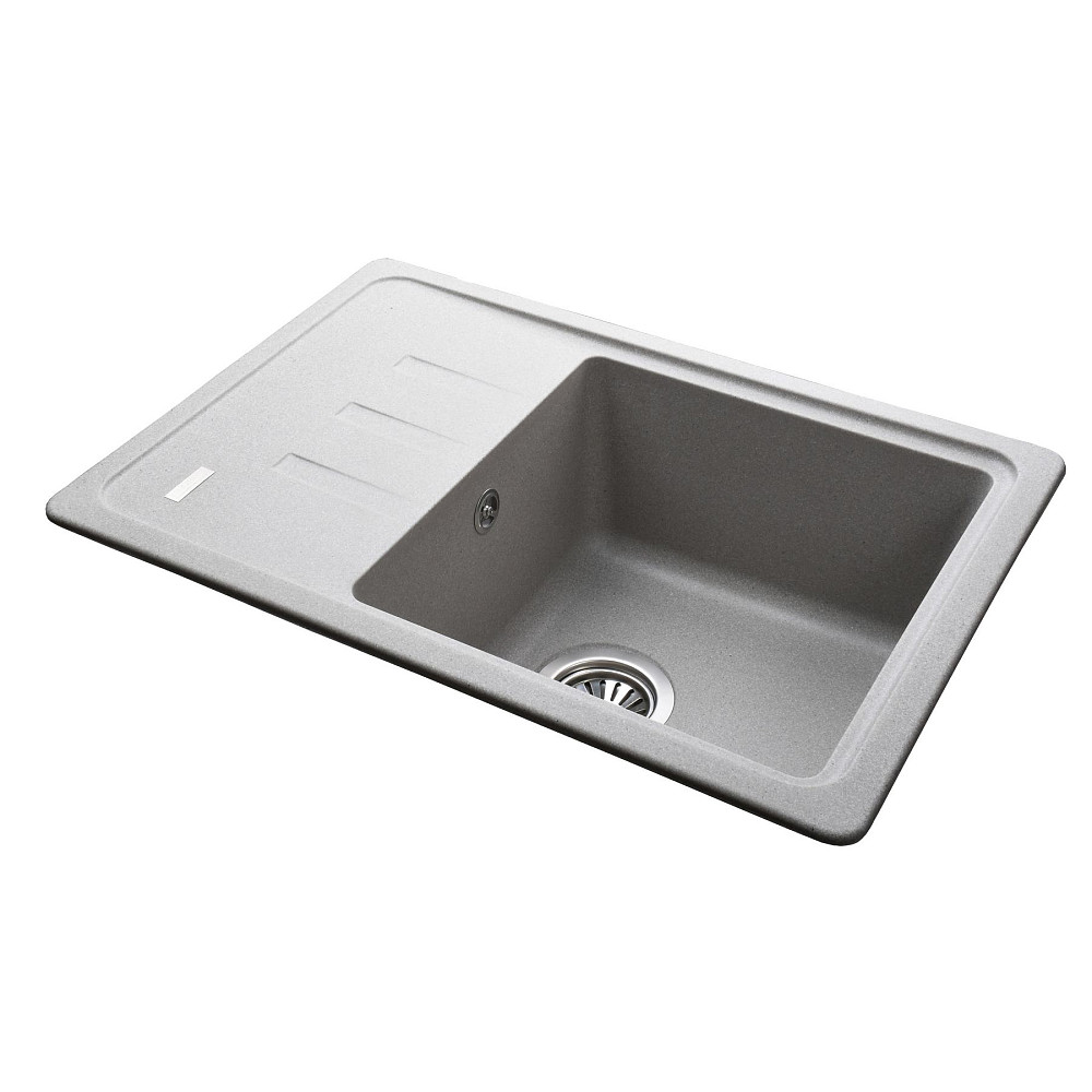 Гранітна мийка Globus Lux MONO сірий камiнь 620x435мм-А0005 Тернопіль - фото 4