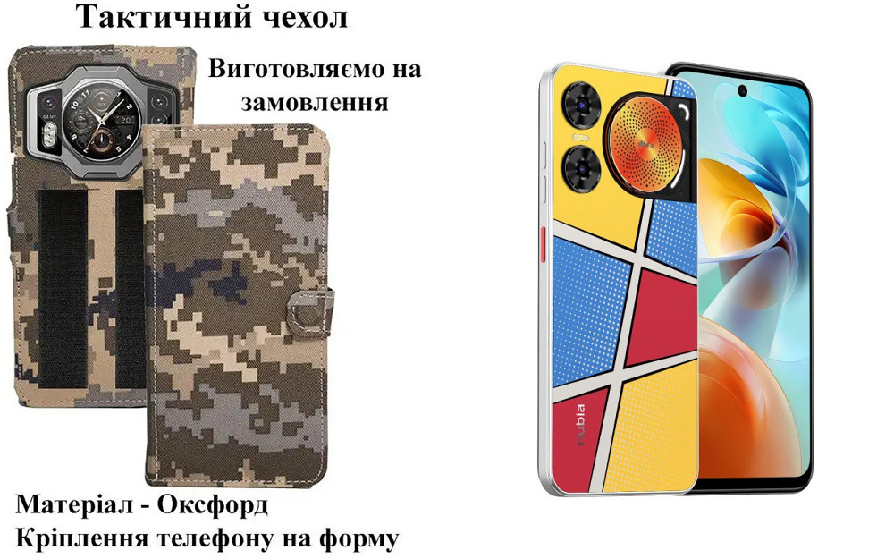 Тактичний чохол для Tecno Spark 8, Spark 8p, Spark 8C, кріпиться до спорядження на липучці Київ - фото 1