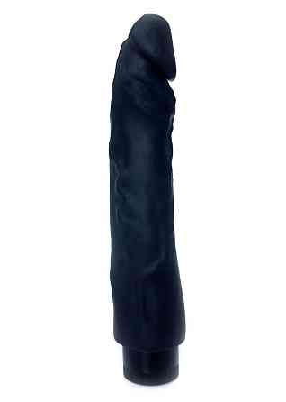 Вибратор - Real Skin Multispeed Black, 22,5 см Sex Aura Киев