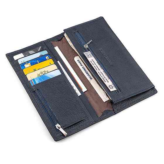 Чоловічий купюрник ST Leather 18370 (ST148) дуже зручний Синій Київ