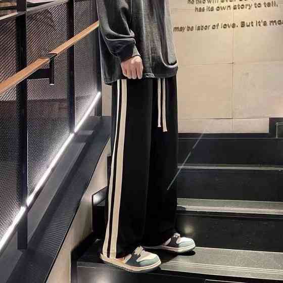 Унисекс брюки оверсайз кроя с лампасами двунить Одесса