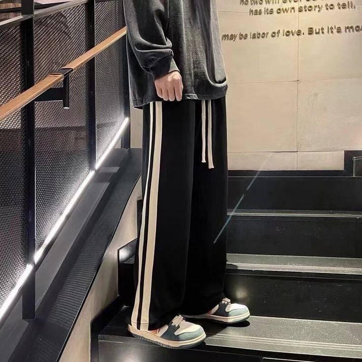 Унисекс брюки оверсайз кроя с лампасами двунить Одесса - изображение 5