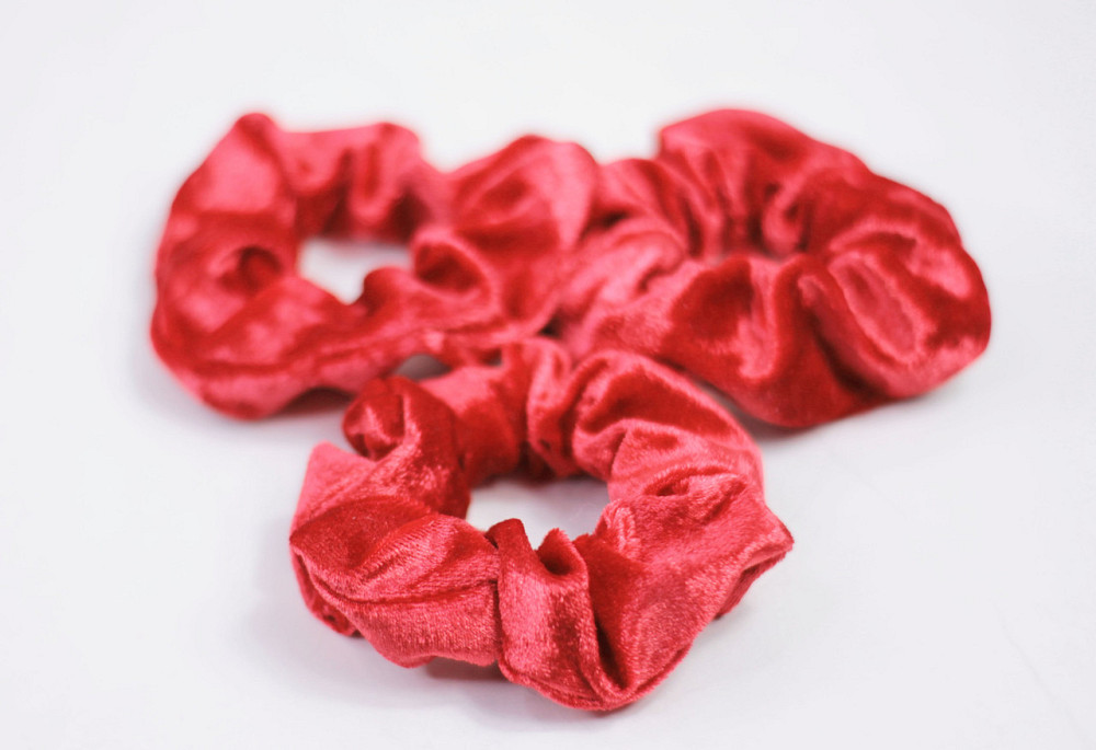 Гумка для волосся велюрова Червоний Харків - фото 2