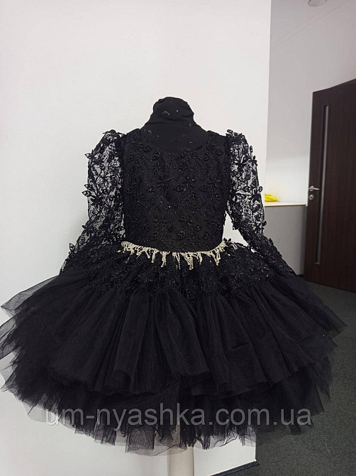 Черное нарядное платье на девочку 110-120 Кривой Рог - изображение 4