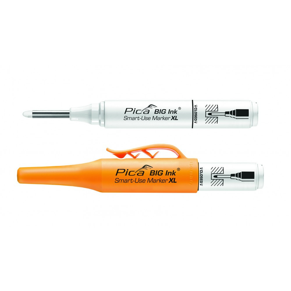 Маркер фірмовий з довгим носиком Pica BIG (170/52) Ink Smart-Use Marker XL, білий Одеса - фото 4