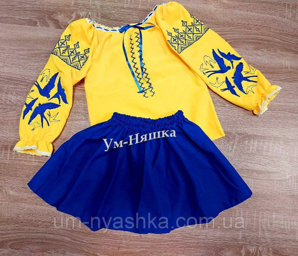 Дитячий вишитий костюм з ластівками костюм вишиванка "Ластівки" Кривий Ріг - фото 2