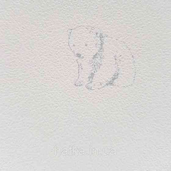 Шпалери флізелінові дитячі Lutece Tartine et Chocolat біла основа сірі мишки їжачки баранці зайчики Київ