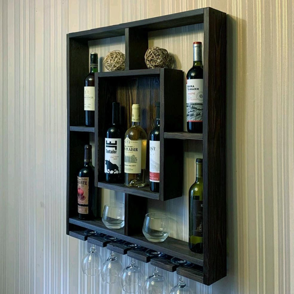 Настенная винная полка 