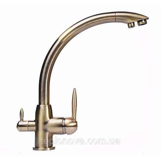 Змішувач для кухні під осмос Globus Lux LAZER GLLR-0777-9-BRONZE Чернівці