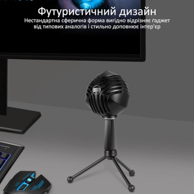 Микрофон Vertux Sphere LED USB Black (sphere.black) Винница - изображение 4