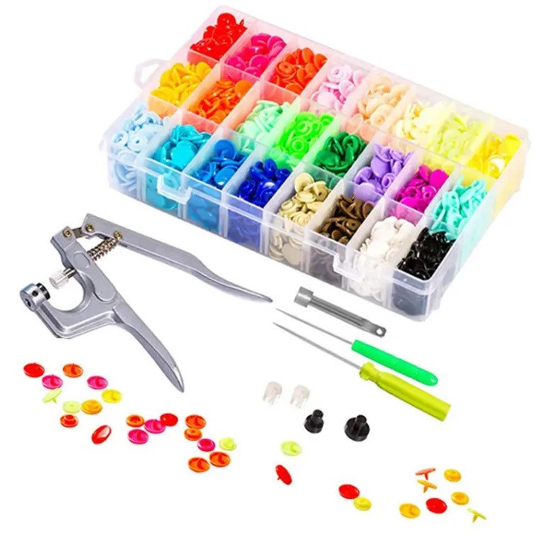 Утилітач пластикових кнопок Т3 Т5 Т8, заклепник з набором кнопок 24цв Винница - изображение 1