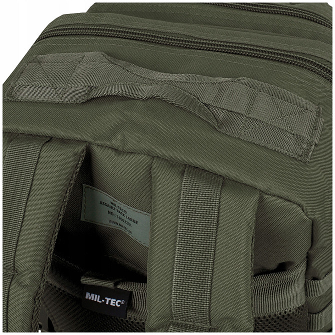 Тактичний Рюкзак 36 літрів із системою Molle 25 мм Mil-Tec від Sturm "Assault Large" (14002201) Oliv Нововолинськ - фото 9