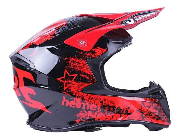 Шолом дитячий мотоциклетний кросовий MD-911 (чорно-червоний, size XS) Мукачево - фото 3