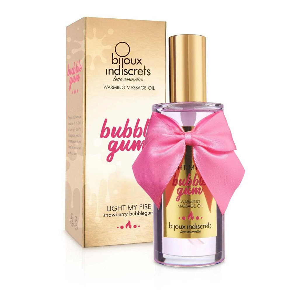 Розігрівальна олія Bijoux Indiscrets Light my Fire – Strawberry Bubblegum (100 мл) Sex Aura Київ - фото 2