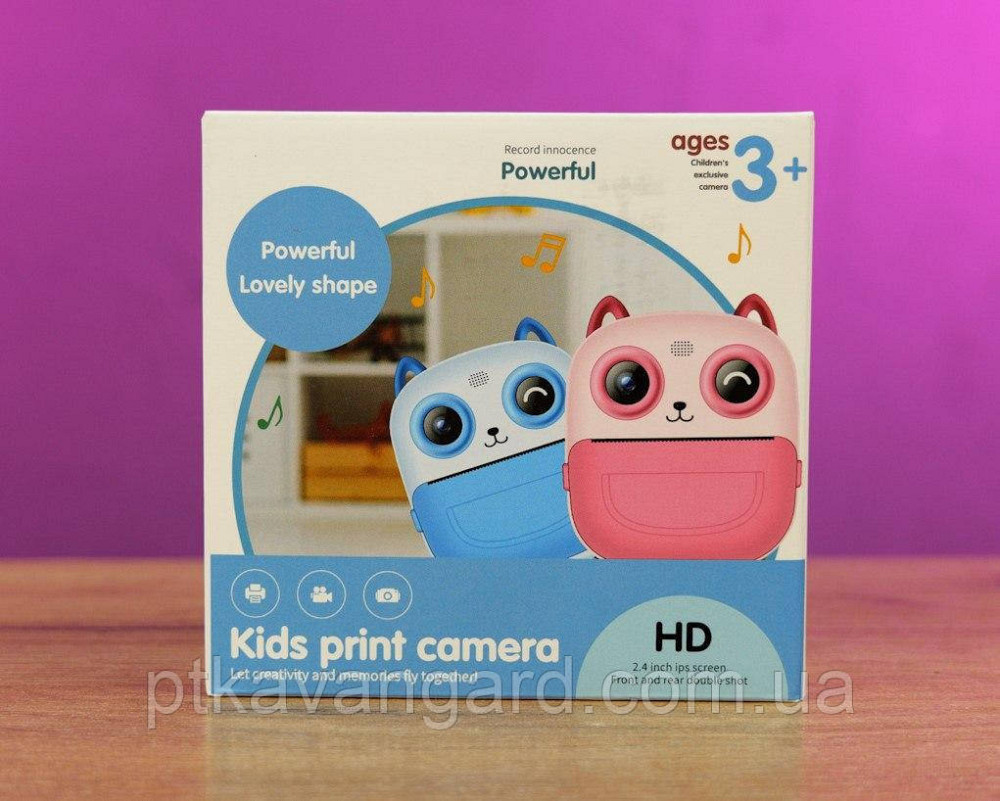 Детский фотоаппарат с моментальной печатью 