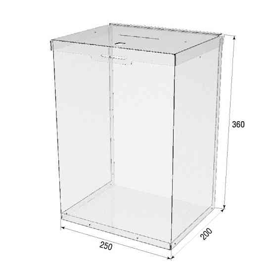 Ящик EKOSTAR с замком для пожертвований и сбора денег 250x200x360. Объем 18 литров Киев