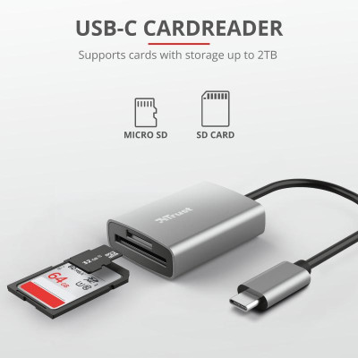 Зчитувач флеш-карт Trust Dalyx Fast USB-С Card reader (24136) Вінниця - фото 9