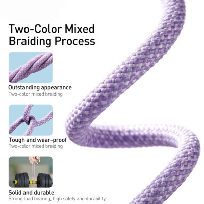 Дата кабель USB-C to Lightning 2.0m 20W purple Baseus (CALD000105) Винница - изображение 5